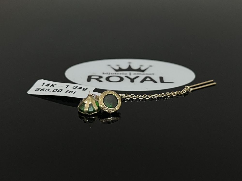 Bijuteria Royal CB : Cercei lungi aur 14k 1,54 grame