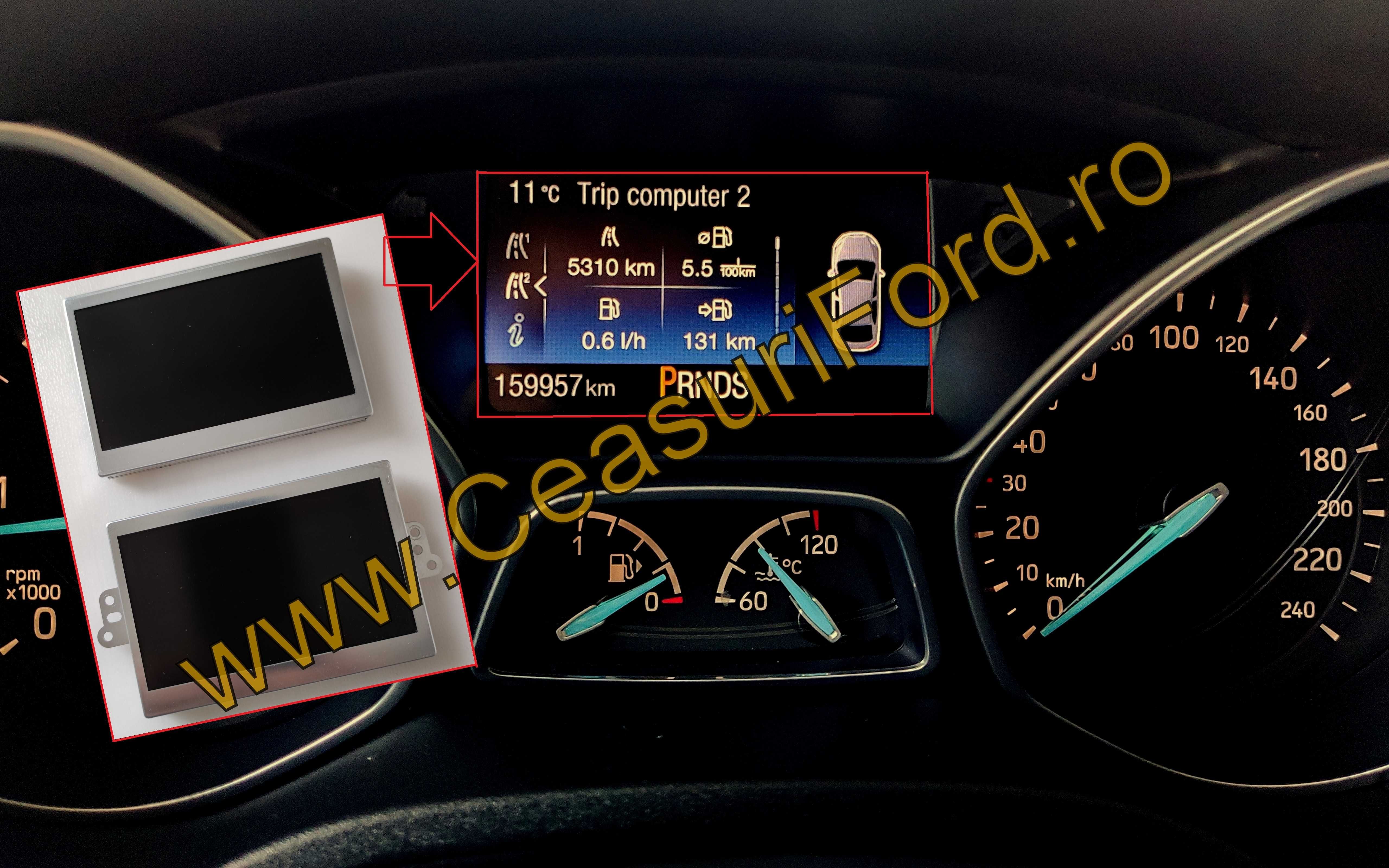 Display LCD ceas bord / unitate audio Sony C-MAX, FIESTA, FOCUS, KUGA