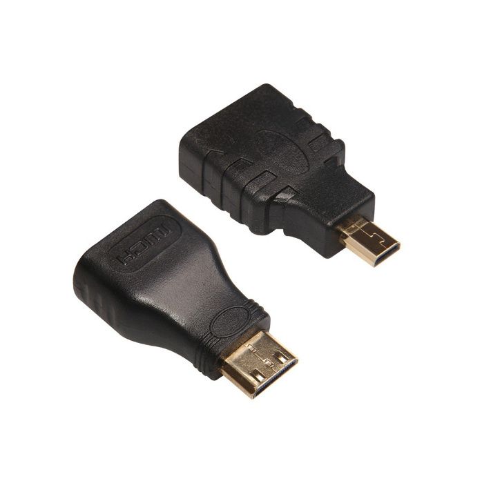 Adaptor mini HDMI tata la HDMI mama + micro HDMI tata - HDMI mama