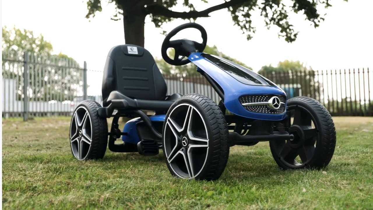 Masinuta kart cu pedale de Mercedes, pentru copii 4-9 ani #Blue