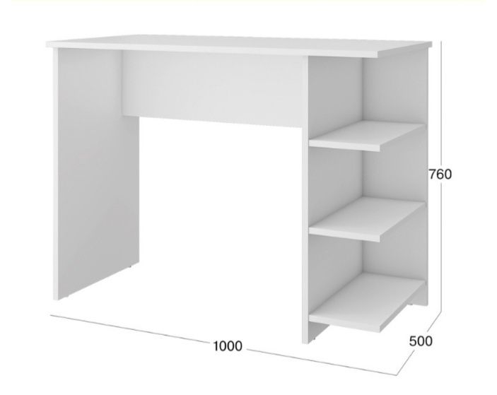Белый стол письменный компьютерный Алекс