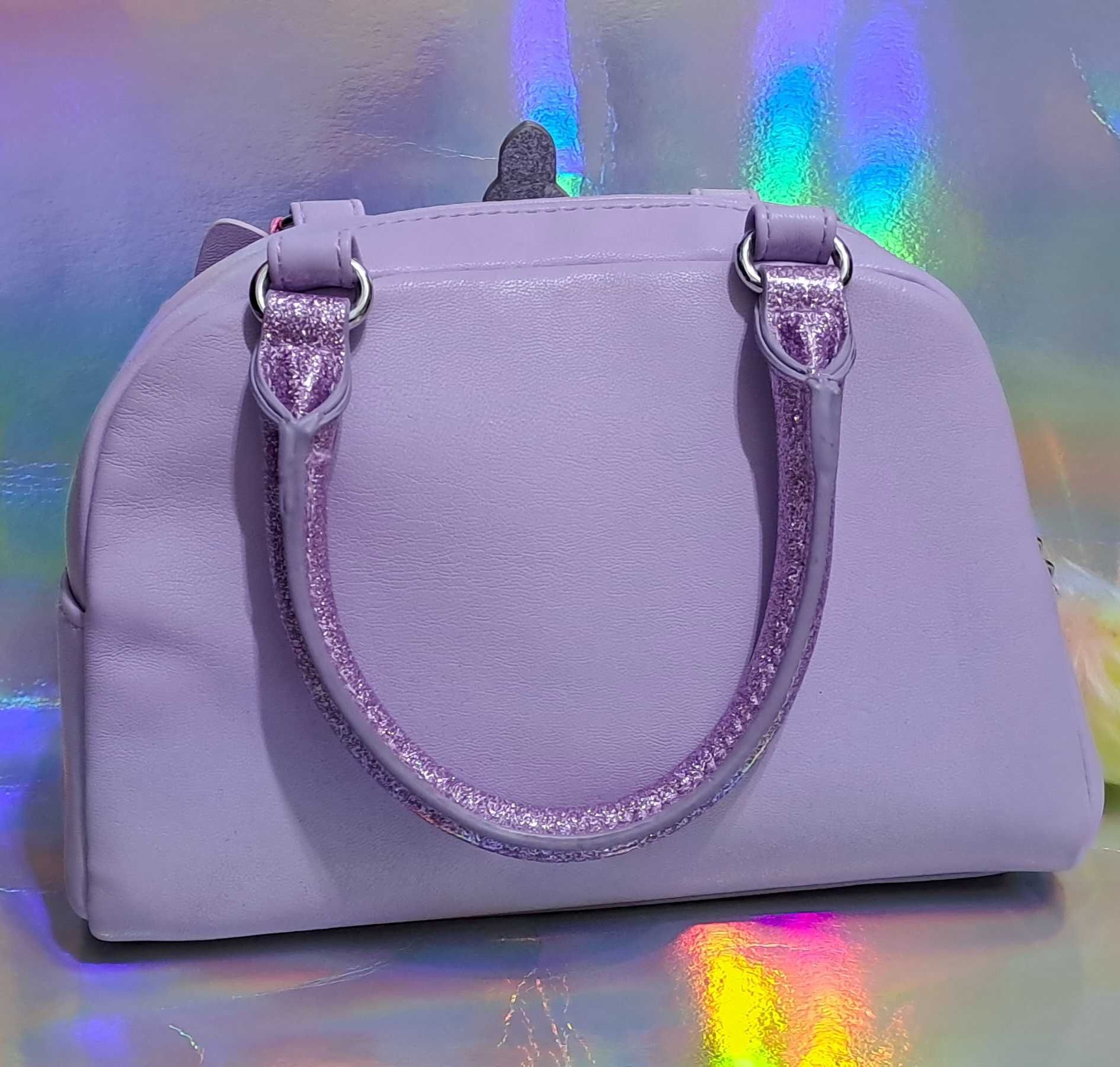 Geantă mov cu unicorn