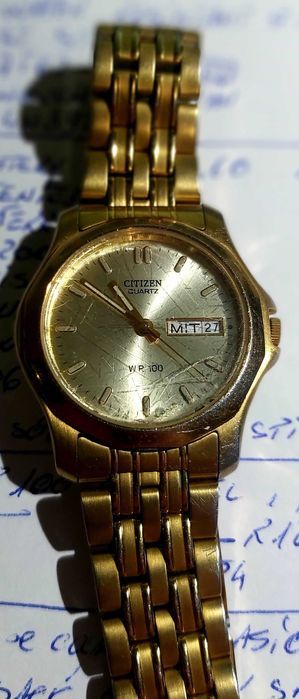 Ceas Citizen Quartz Day-Date wr 100M - funcțional -vintage