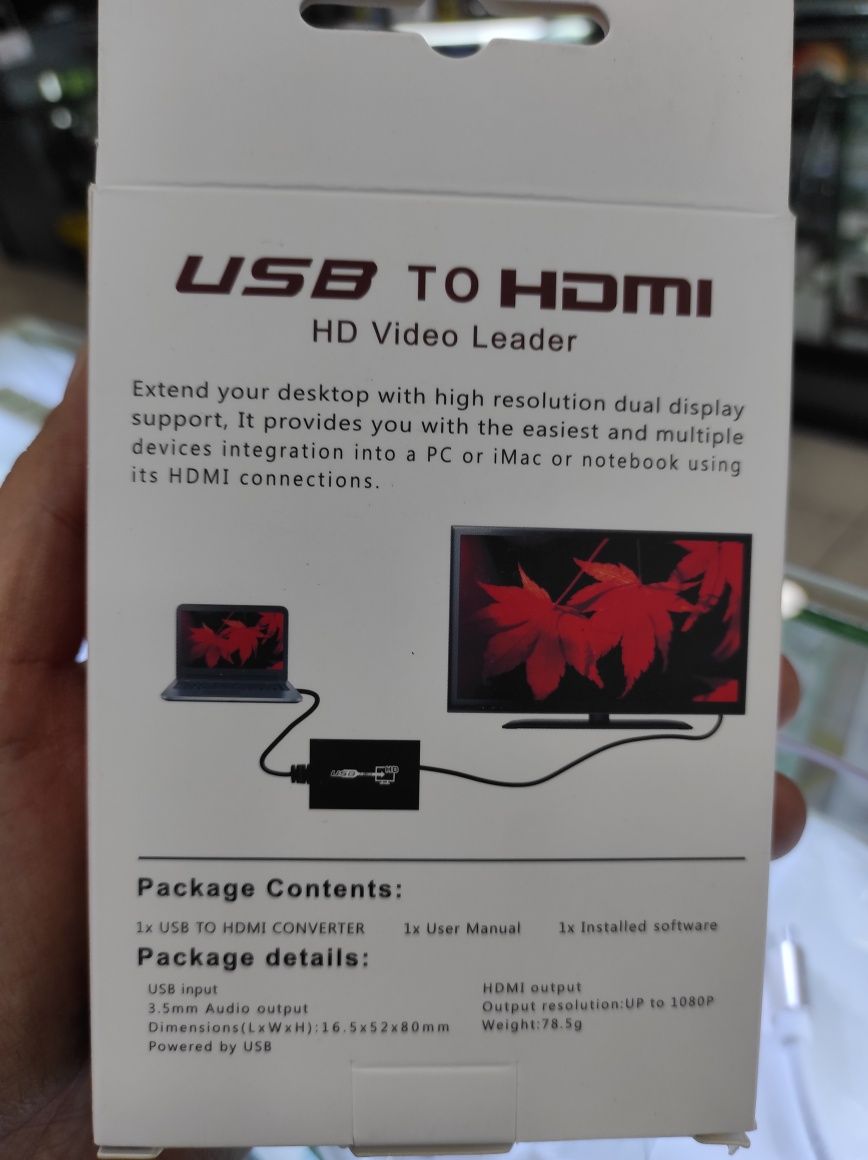 Переходник  USB   hdmi , конвертер