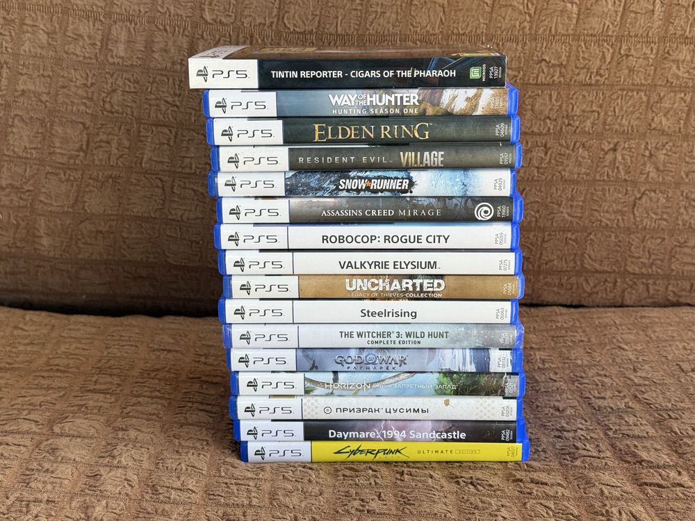 Диски для PlayStation 5/Elden Ring/Cyberpunk/GOW/Ведьмак/Ассасин Мираж