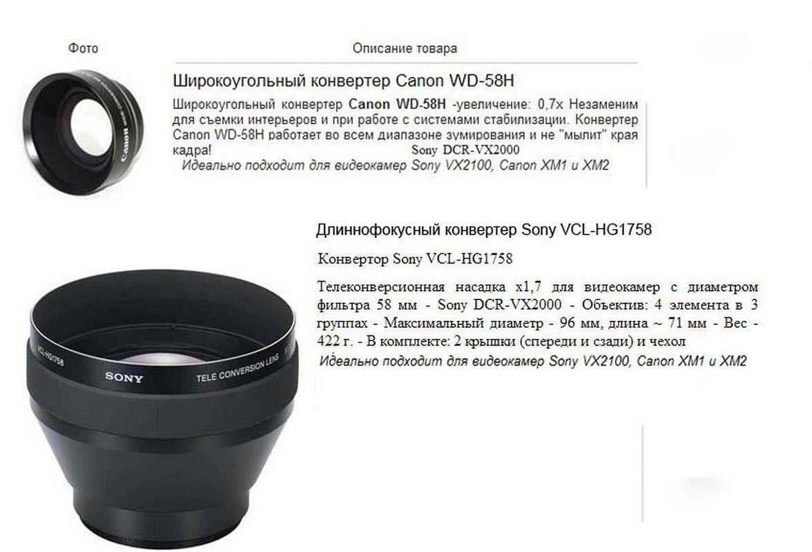 Длиннофокусный teleconverter «Sony» , converter «Canon», микрофон,Lens