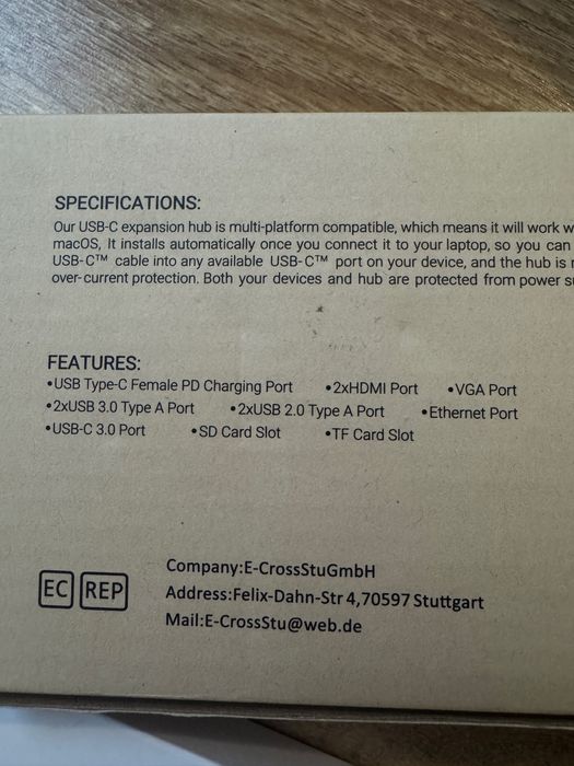 Dock Hub USB-C Thunderbolt 3, 4, compatibile macbook, imac, ipad pro