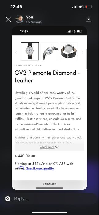 Gevril women watch