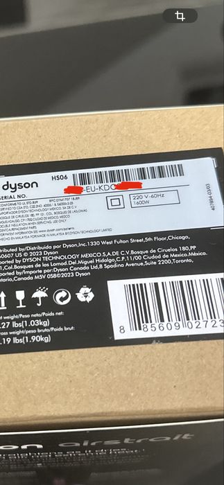 Dyson Airstrait Prussian Blue LCD sigilata