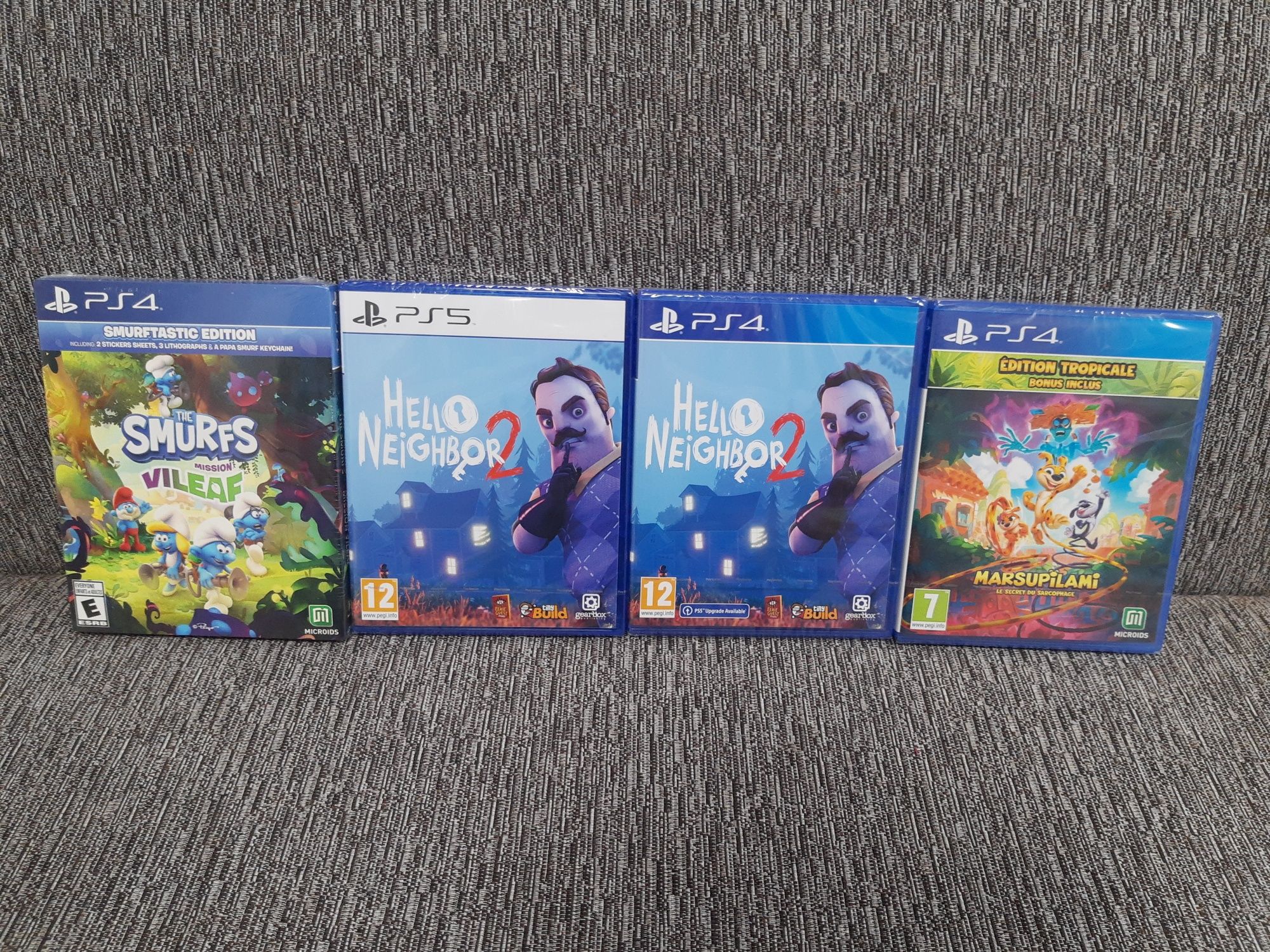 Hello Neighbor 2 , Smurfs Vileaf, Marsupilami PS4 PS5