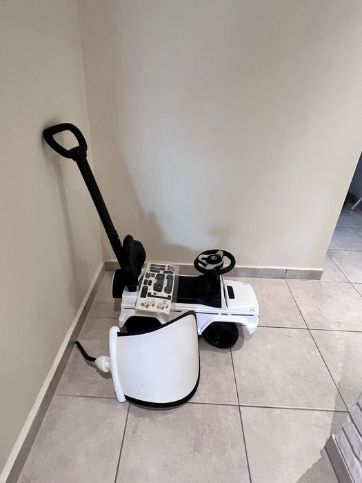 Ride-on с дръжка MERCEDES G350D БЯЛА - 3 в 1