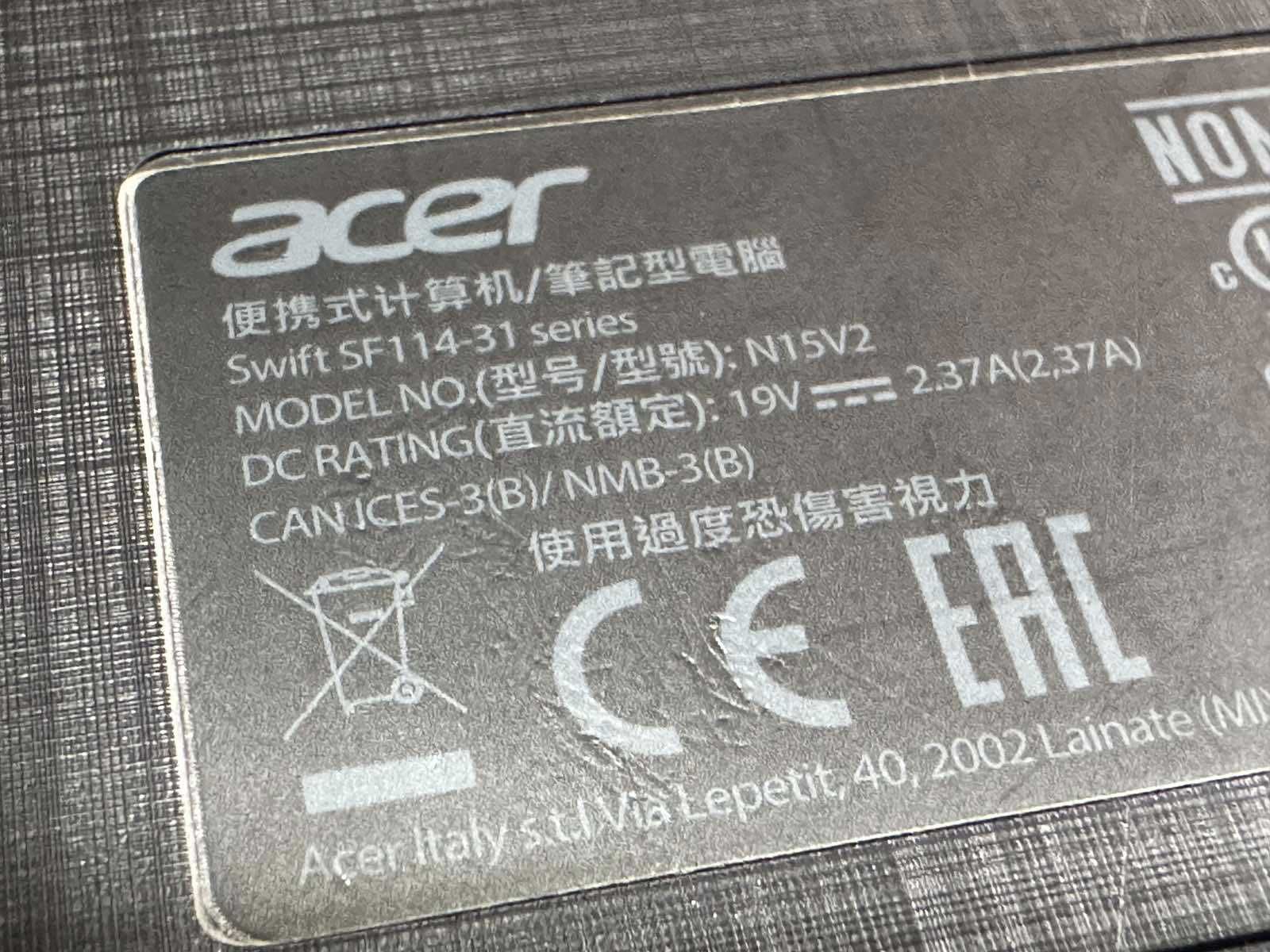 Acer Aspire n15v2 , Pentium n3710, Ram 4GB, Hdd 120GB