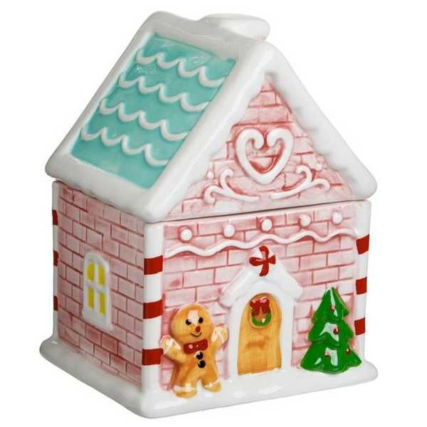 Коледен буркан за бисквитки Mercado Trade, Коледна къщичка или Мъфин