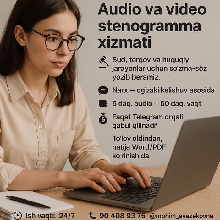 Audio va video stenogramma xizmati