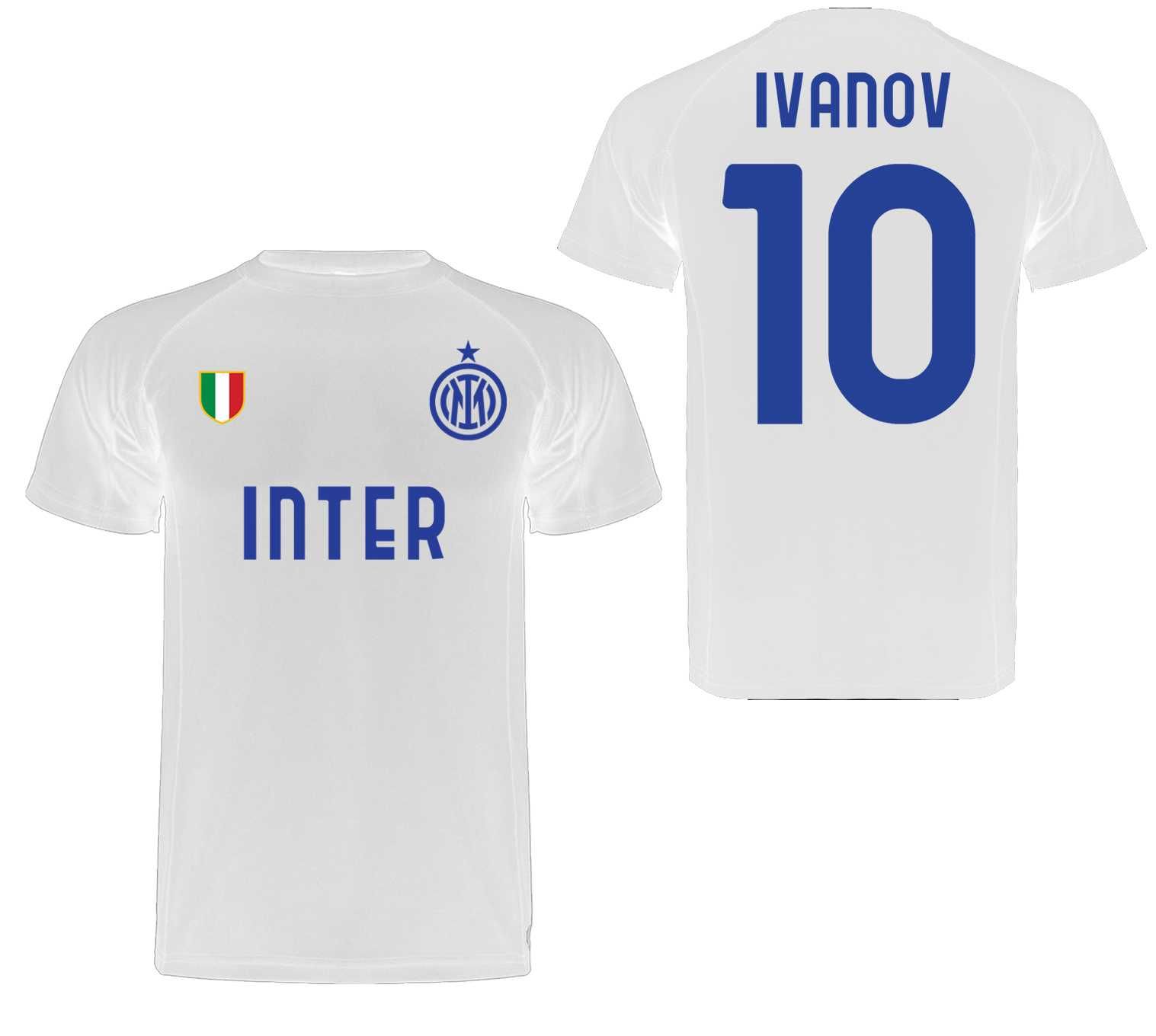 DRI-FIT тениски INTER MILANO / ИНТЕР с ИМЕ и НОМЕР по избор - 3 цвята!