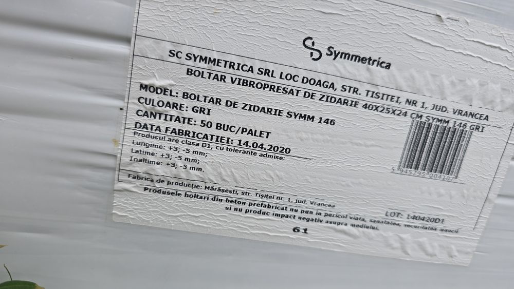 Vând bolțari zidărie 5 paleti