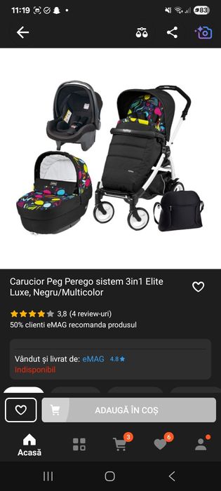Carucior, landoul si scaun masina Peg Perego