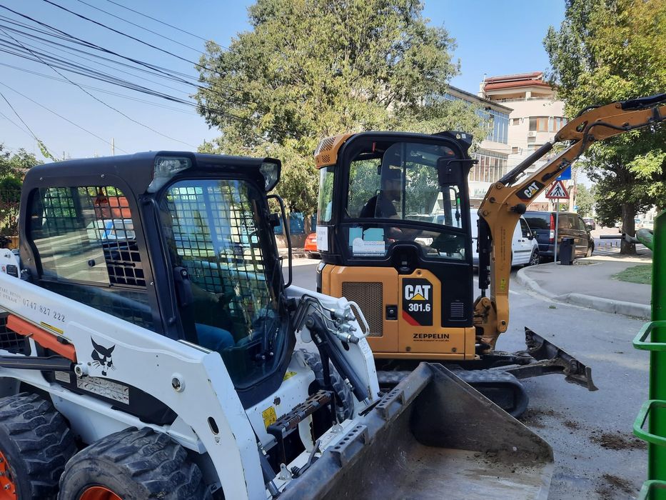inchiriere miniexcavator excavator bobcat cilindru compactor