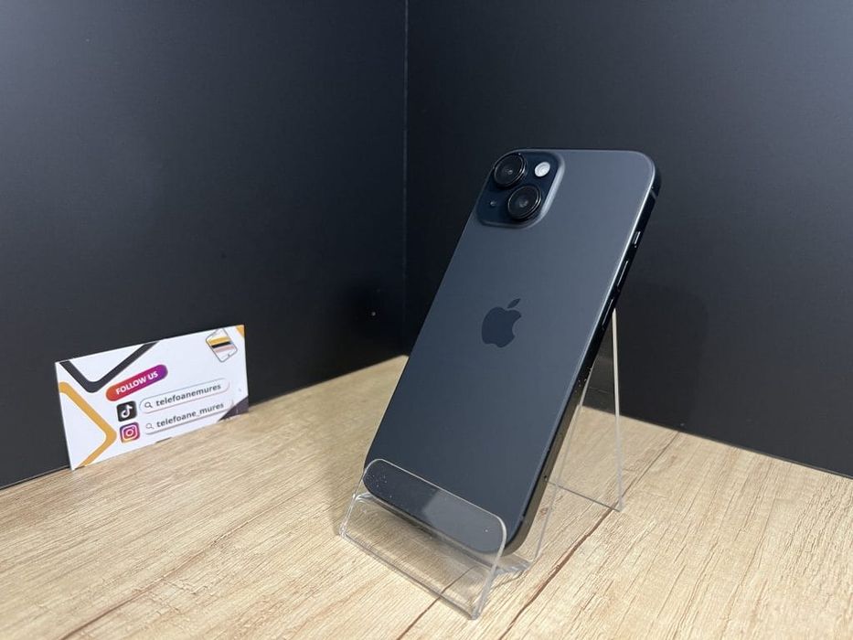 iPhone 15 128Gb Black Produs Second-Hand Foarte Bun 3 ani garanție, Te