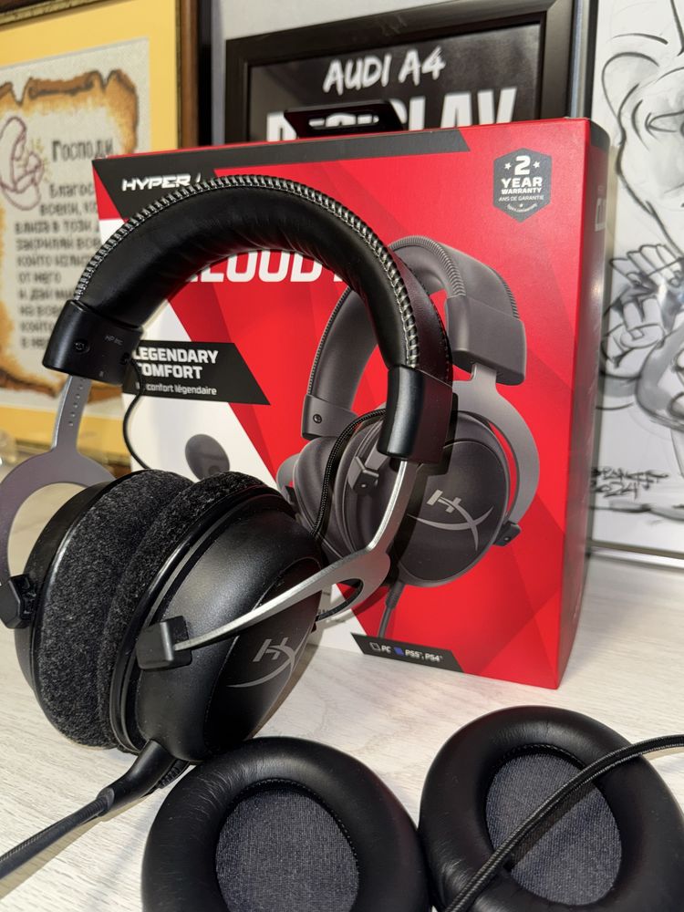Слушалки HyperX Cloud II – като нови, в гаранция, с кутия – 80 лв