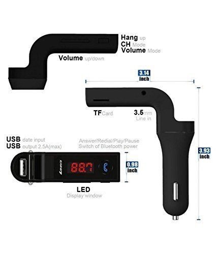 Modulator FM G7 cu Bluetooth , USB , Card MicroSD , Ecran LCD