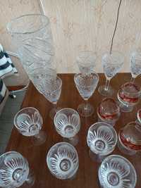 Чешский хрусталь фужеры ваза для цветов  анеры ваза для цветов