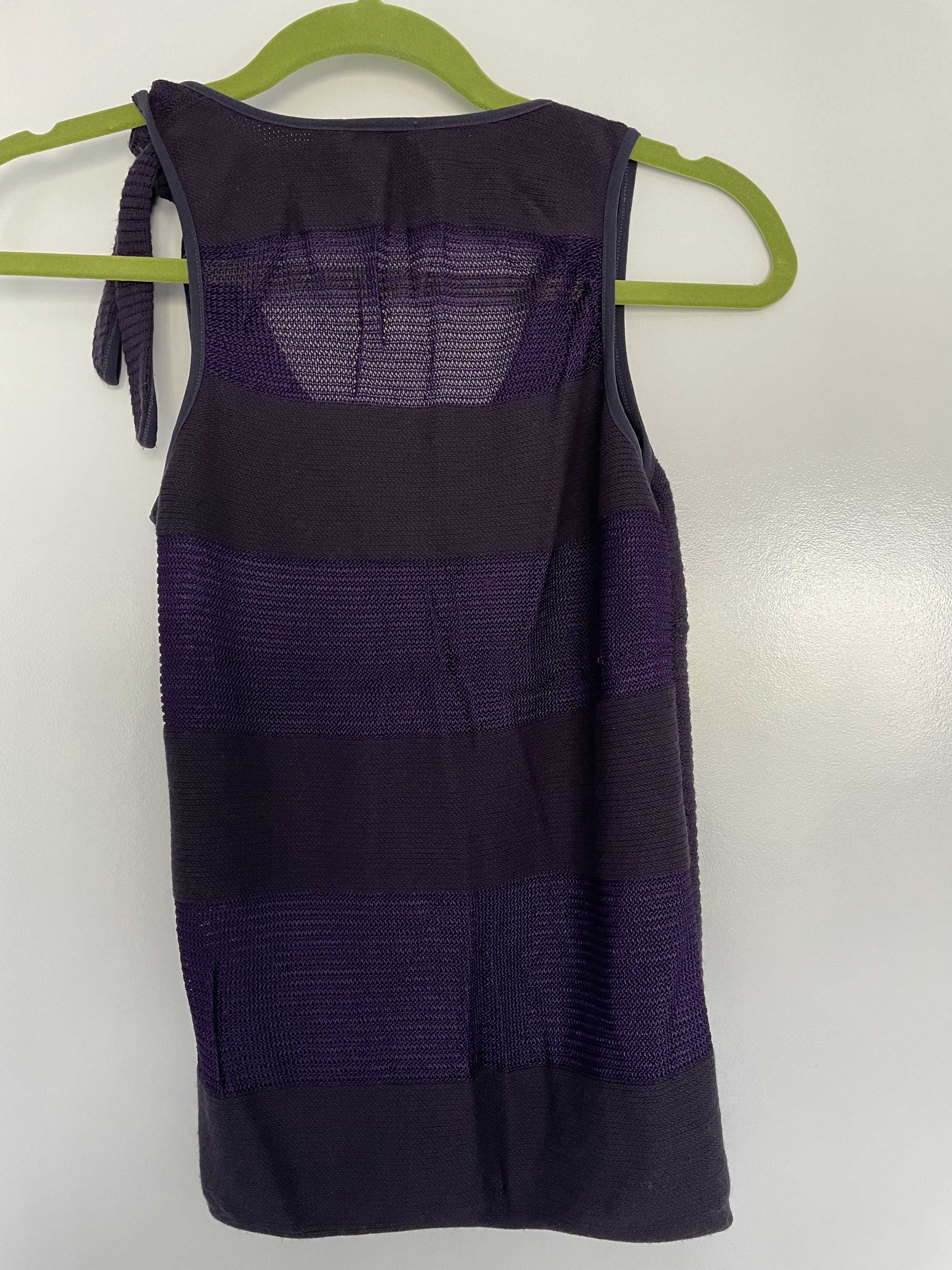 Vand top/ maieu Emporio Armani, marime 40 (M), legare cu funda pe umar