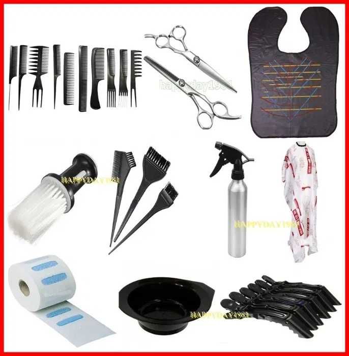 kit frizerie,coafor,set TUNS+FILAT Pelerina set vopsit pamatuf,guler