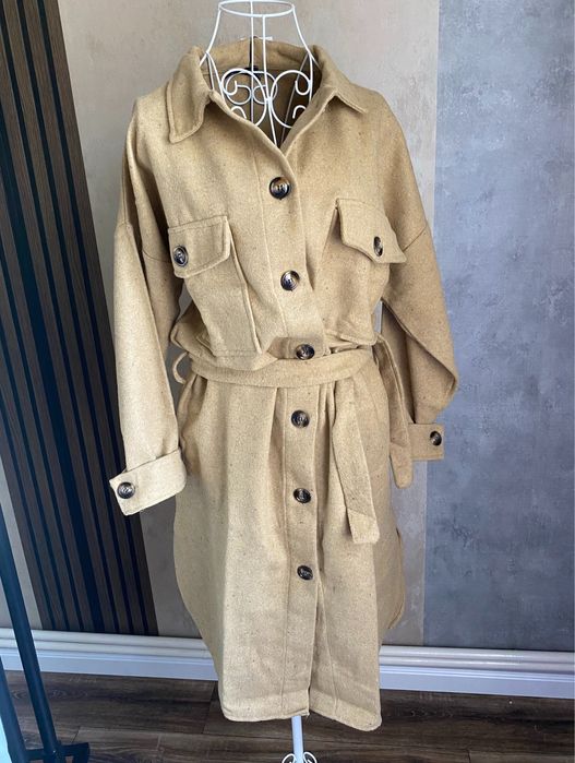 Палто от вълна норка и памук