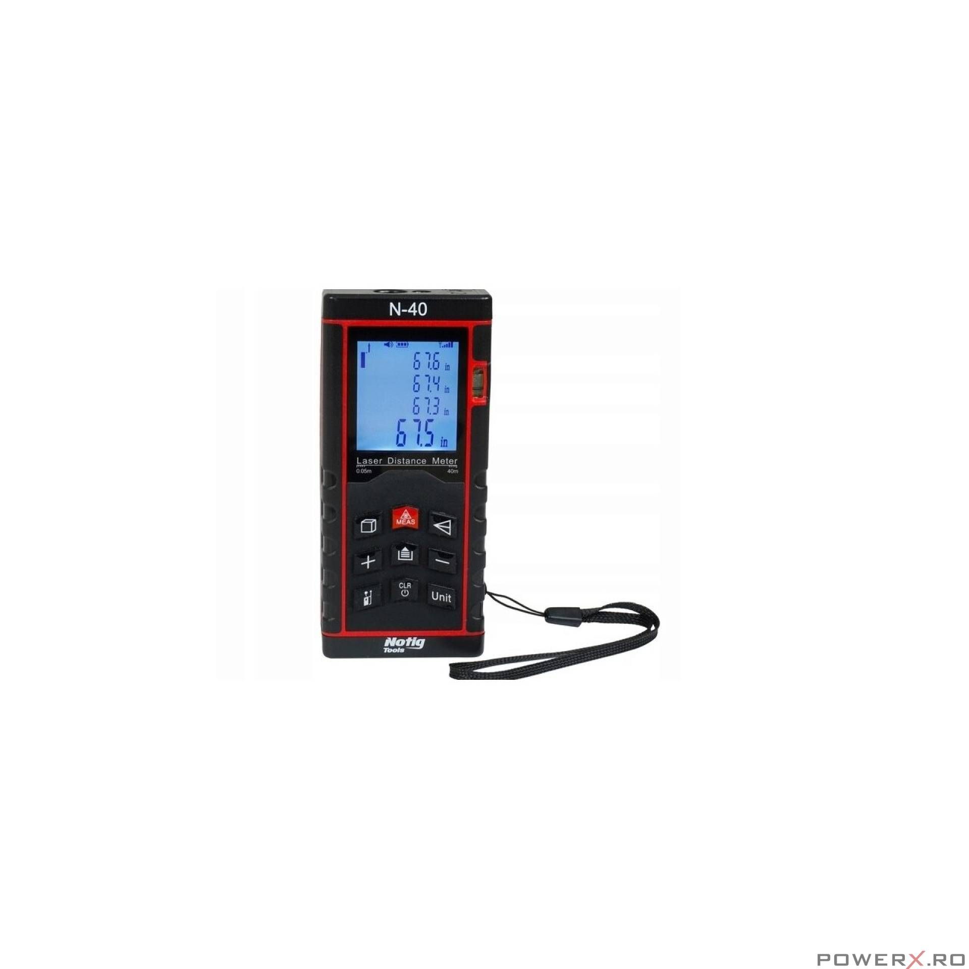 Telemetru laser profesional digital 40m NOTIG