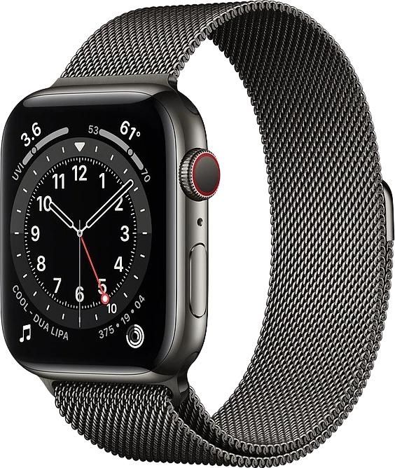Apple Watch 6 40mm Graphite Stainless Steel с ремешком миланская петля