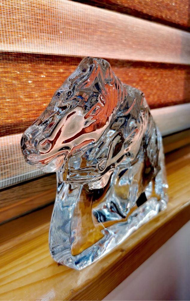 Коне фигура кристална скулптура глави на коне в галоп ILINE Crystal !