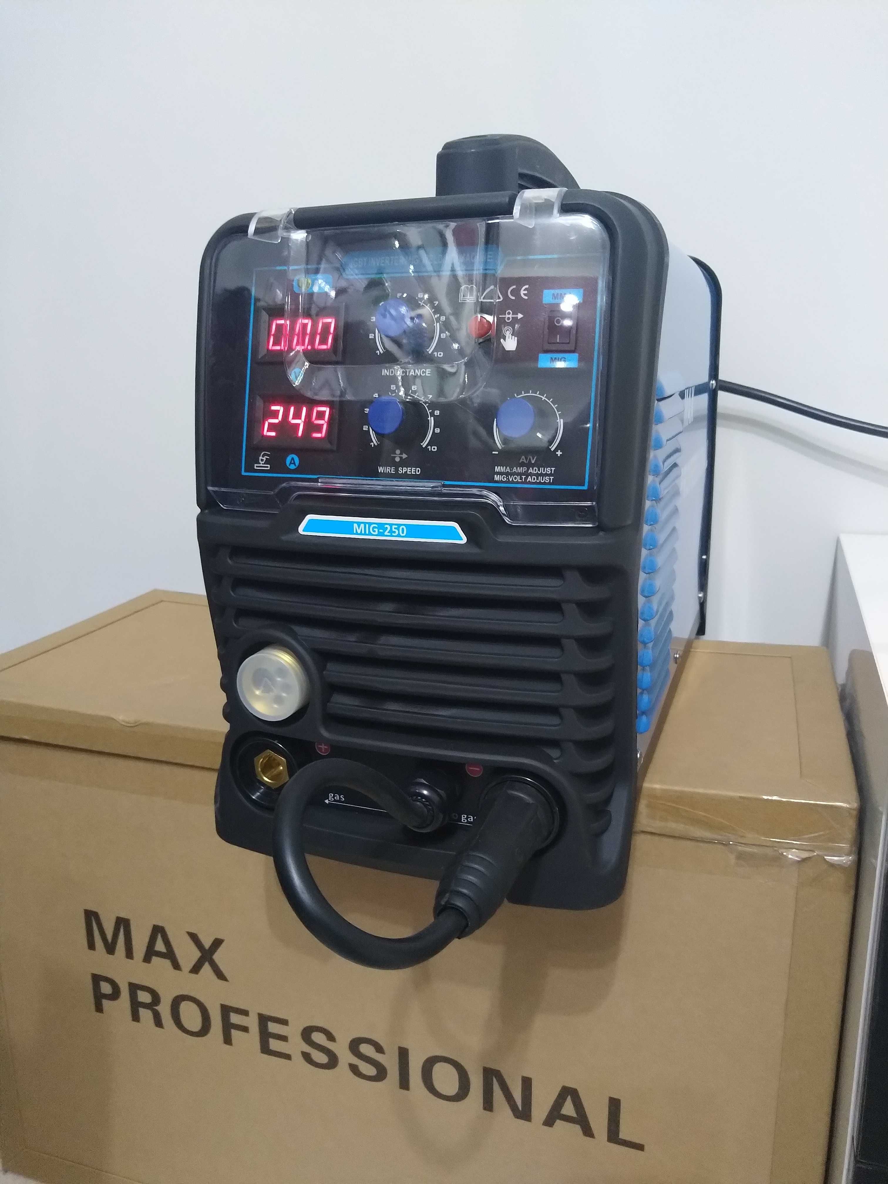 250Ампера- Телоподаващ Апарат + Електрожен -МАХ PROFESSIONAL