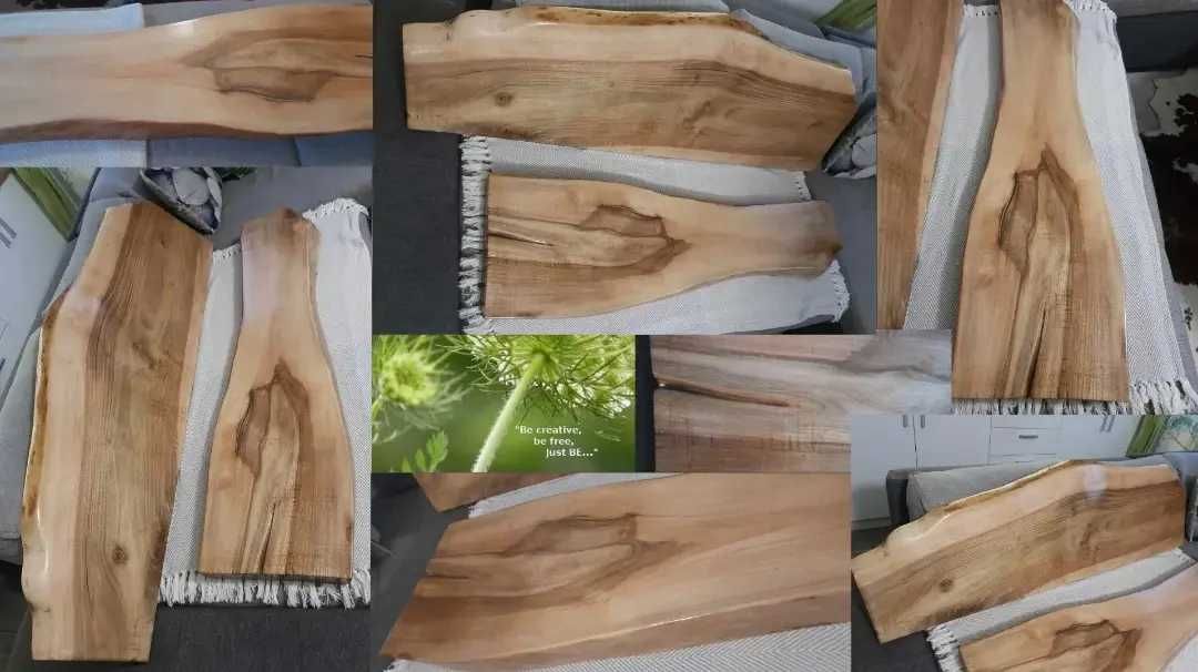 Set blaturi de baie din lemn masiv de nuc