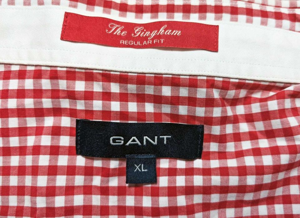 GANT Оригинална мъжка риза червено каре размер XL