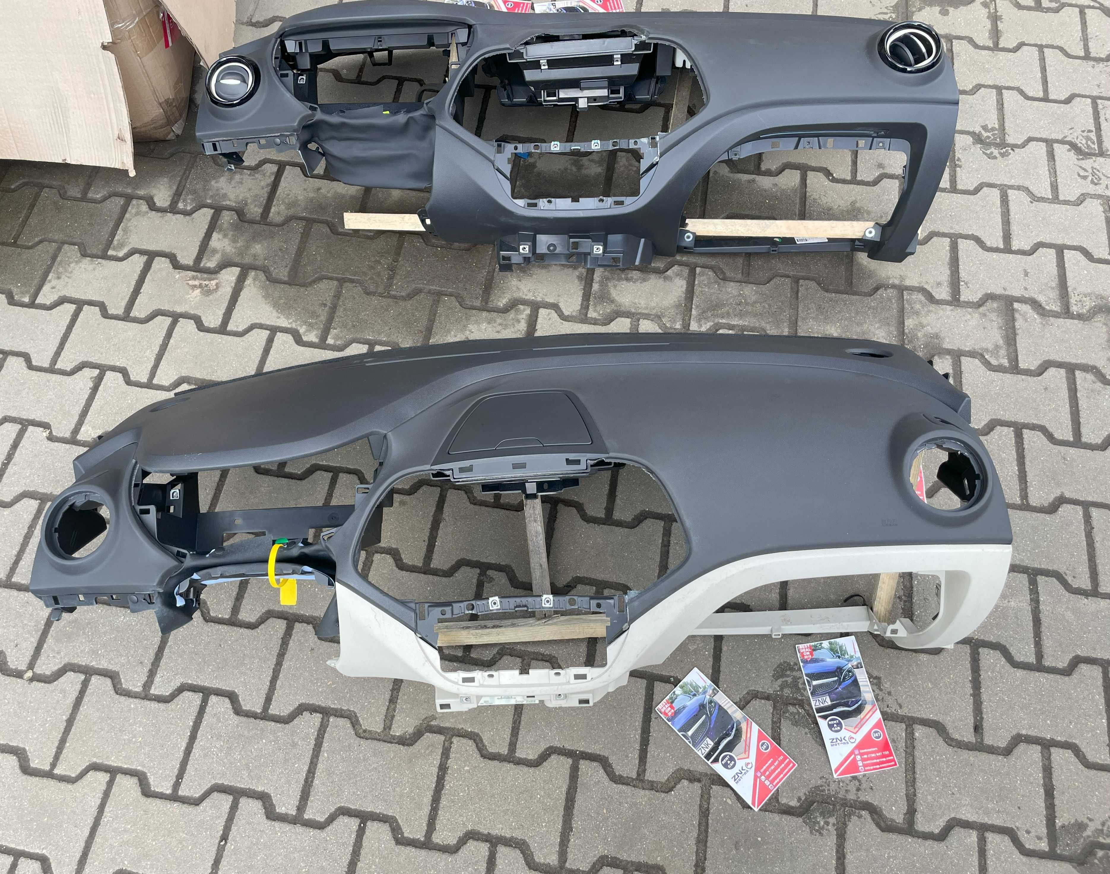 Renault Captur - plansa de bord - 2 culori bej / negru - kit airbag