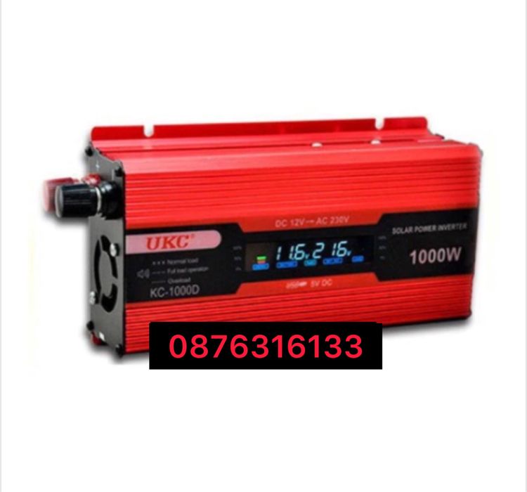 Инвертор за ток UKC, 2000W, 12/220V, Дисплей,