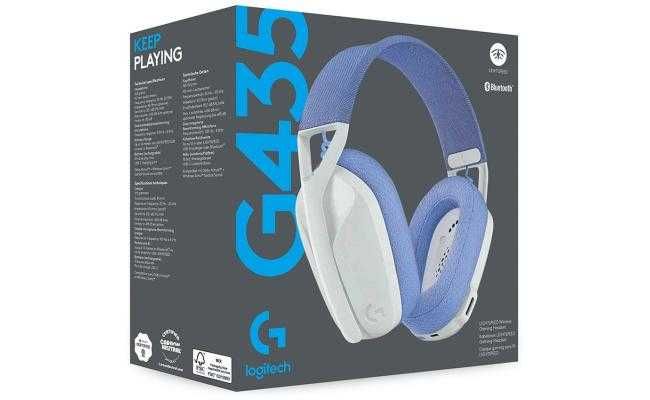 Logitech G435 – Нови (Black & White), повредена кутия