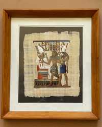 Tablou papirus autentic handmade praf aur culori vii Egipt