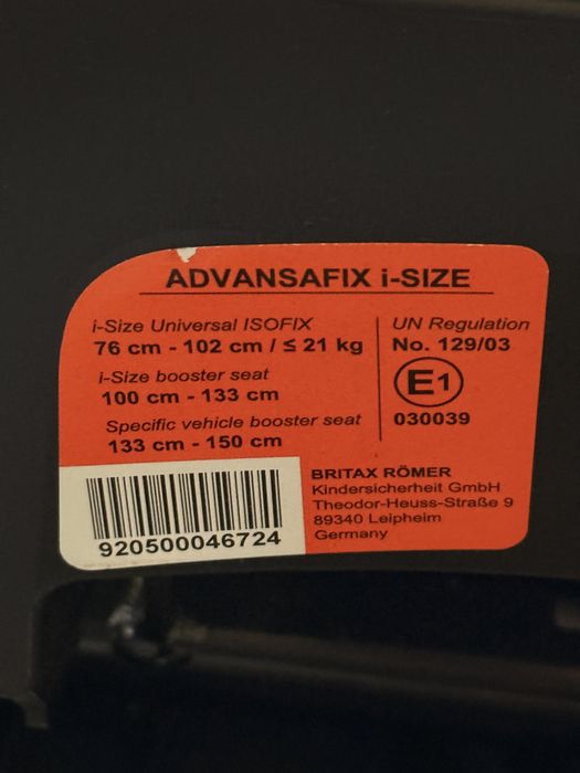 BRITAX ROMER Advansafix i-Size
