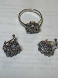 Set cercei + inel 18k din spania