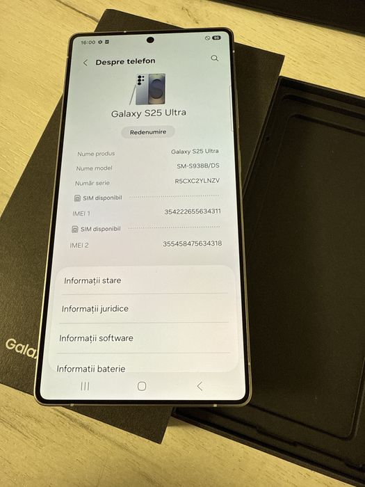 Samsung S25 Ultra 512GB Full Box baterie 100%