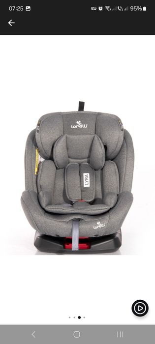 Scaun auto copii Lorelli Lyra Isofix 0-36kg Rotativ 4 pozitii inclinar