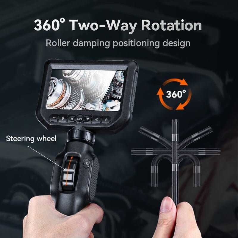 Inskam S43 Индустриален ендоскоп с 4.3 дисплей  8.5mm 3м | 360 ротация