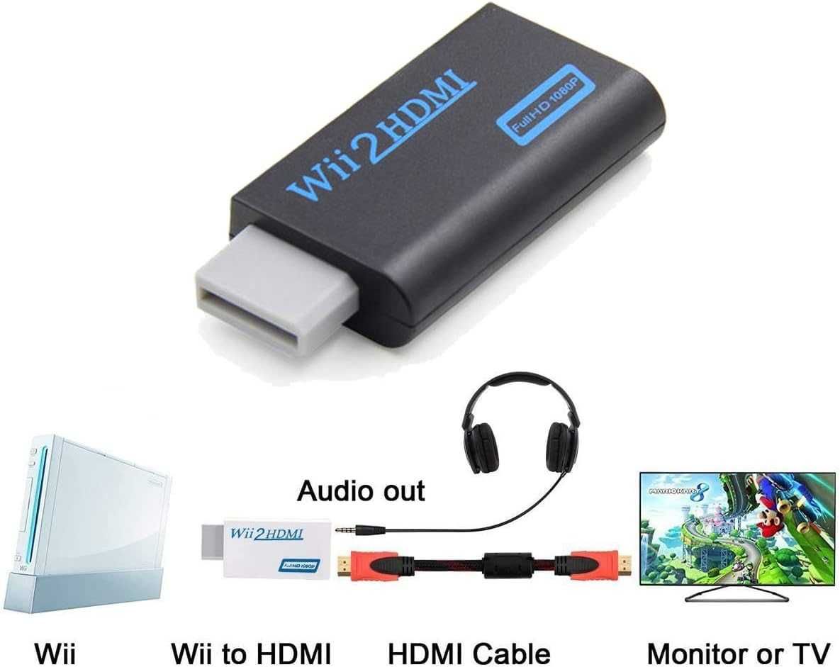 Адаптер GoldOars Wii към HDMI с 1,5 м кабел