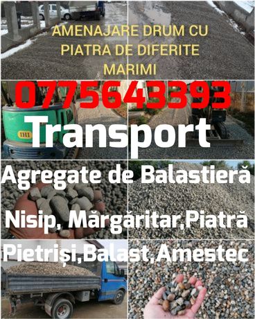 Transport: 5 - 6 MC. Nisip,Balast,Pietris,Moloz,Deșeuri Costrucții,ETC