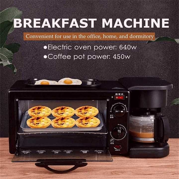 Breakfast maker, Печка, тостер и кафемашина, 3 в 1, Silver Crest