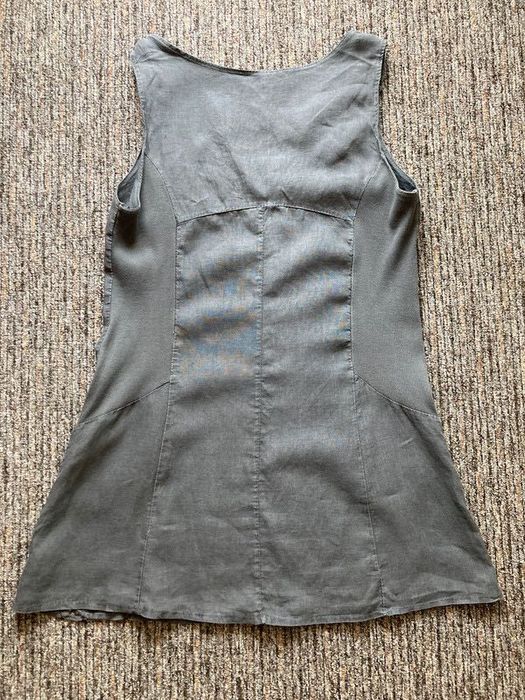 Rochie sarafan din in cu buzunare - marime M/38