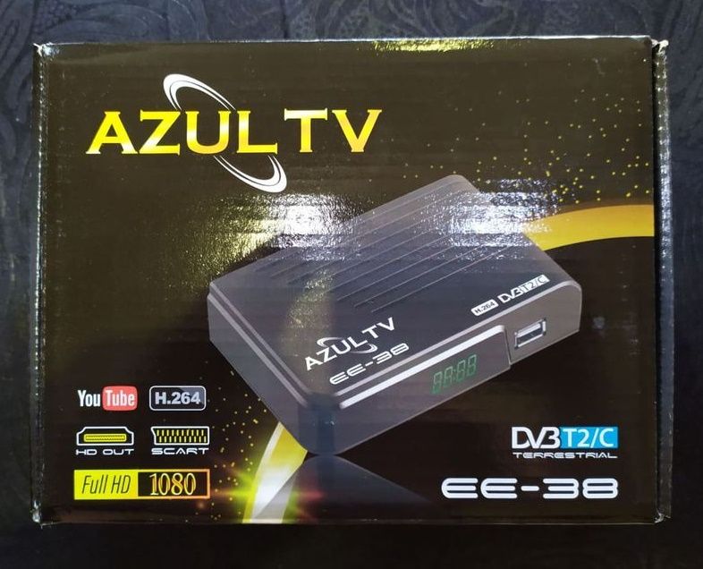 Цифров тунер AZUL TV DVB T2/C ,Ново. Комбиниран ТВ тунер.