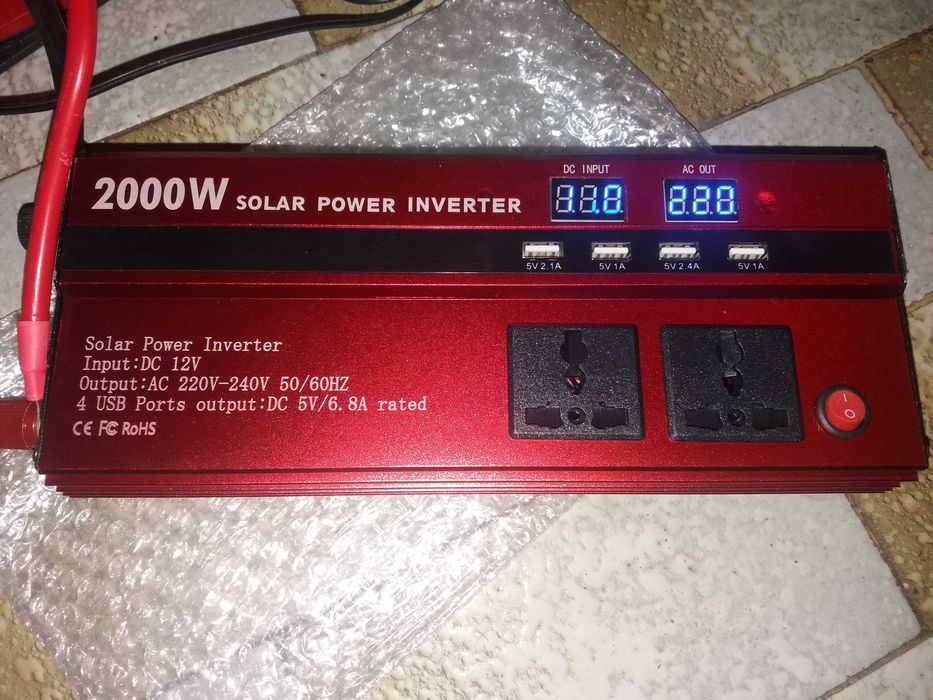 Invertor auto 24V 500W reali putere pornire 1000W clesti baterie cablu